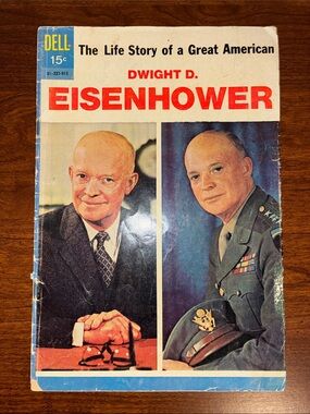 Dwight D. Eisenhower Vintage Comic Book - Red, White, Blue